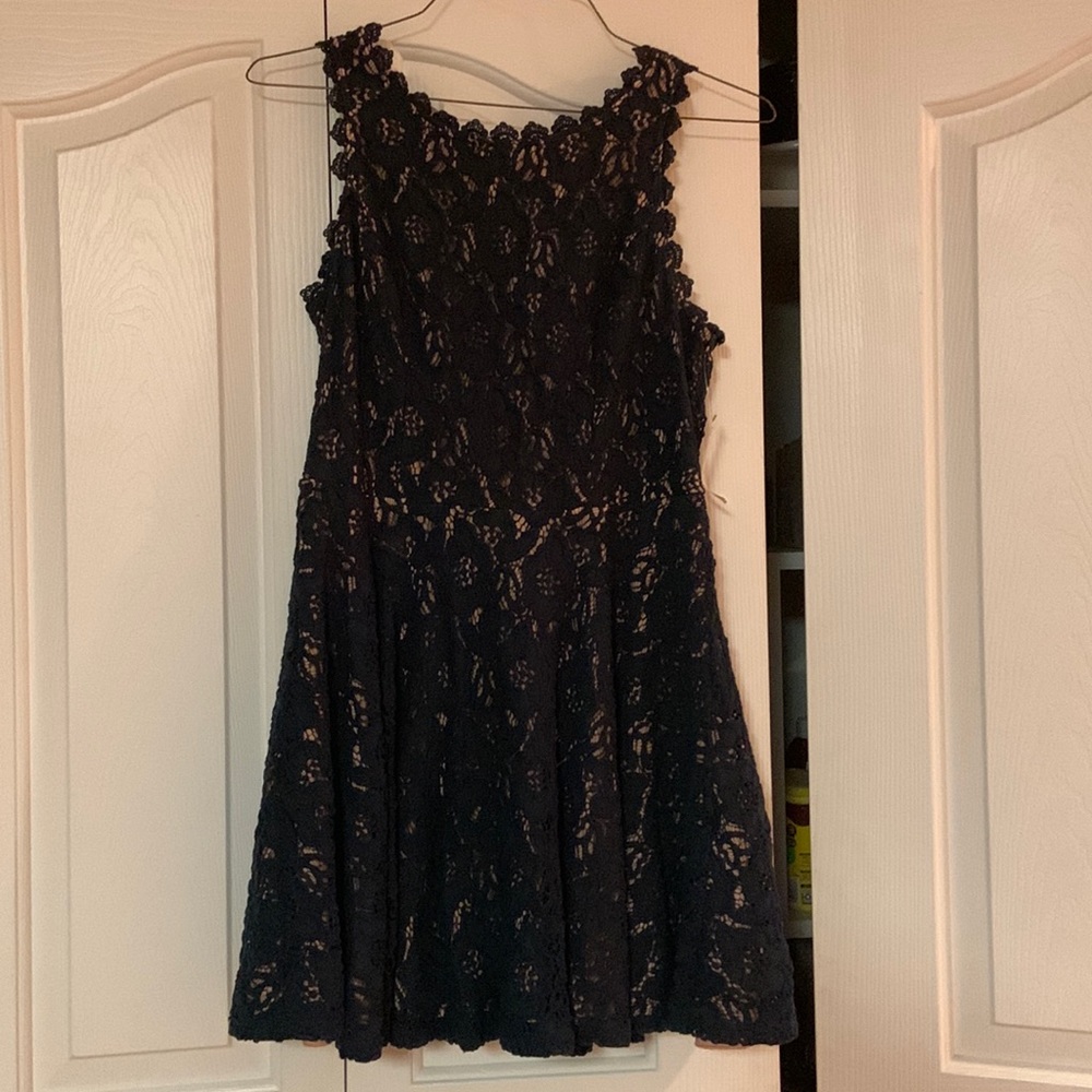 Blue/Beige lace dress